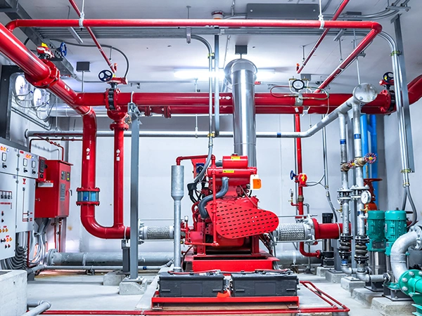 Fire protection facilities in commercial buildings