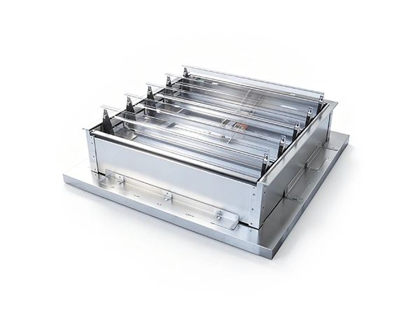 Air damper on white background