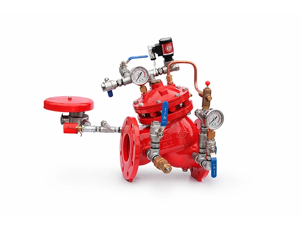 Alarm valve on white background
