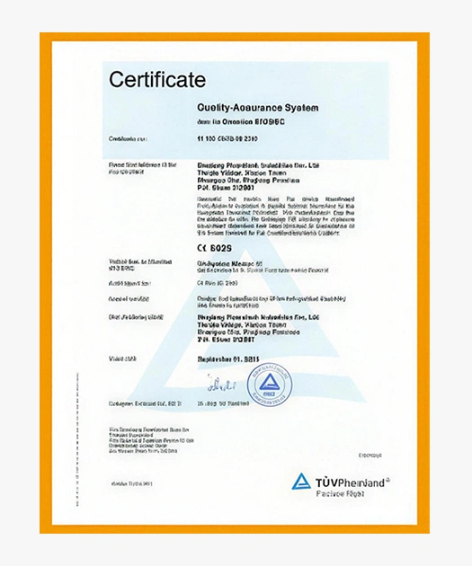 CE certification certificate