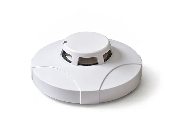 Heat detector on white background
