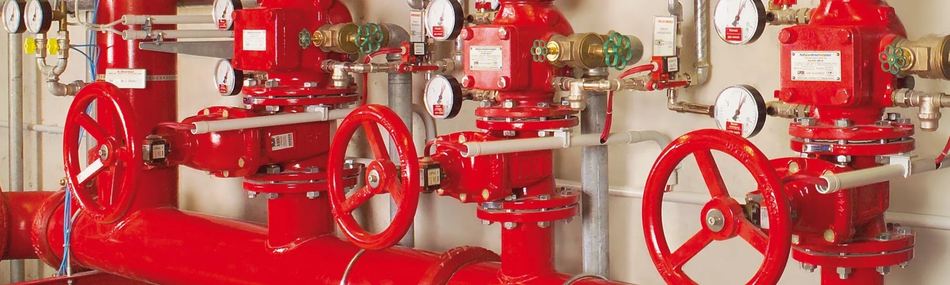 Installed fire pumps and valves