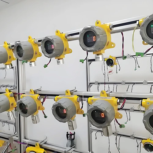 Gas detectors on a shelf