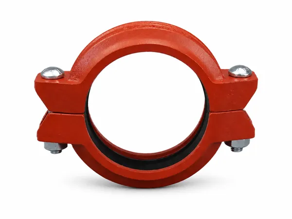 Shouldered coupling on white background
