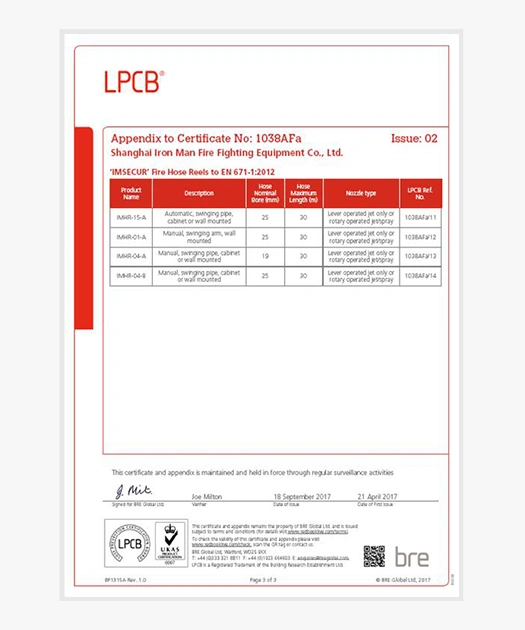 LPCB certification certificate