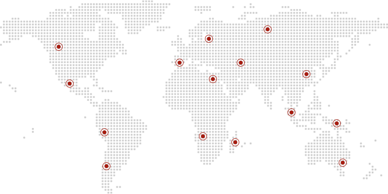 Global map and market distribution markers