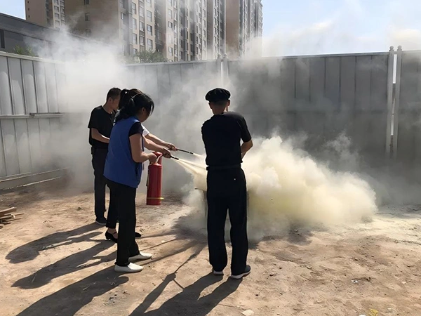 Fire extinguisher demonstration