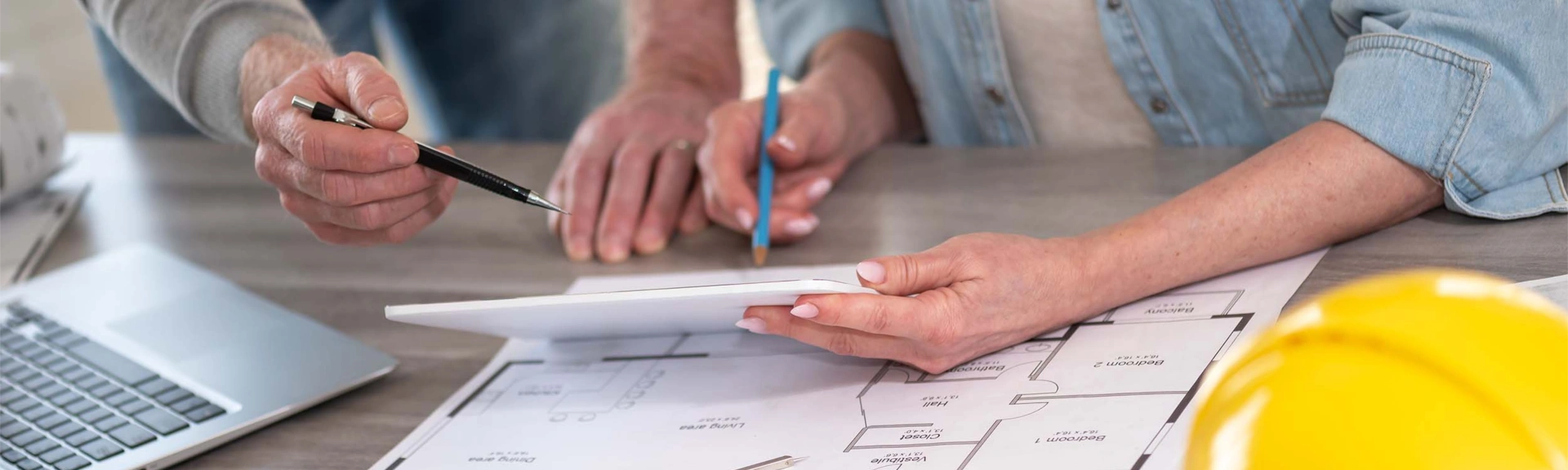 Fire protection engineer working on design drawings