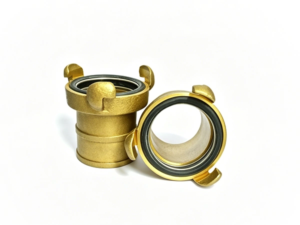 Russia ROTTA fire hose coupling on white background