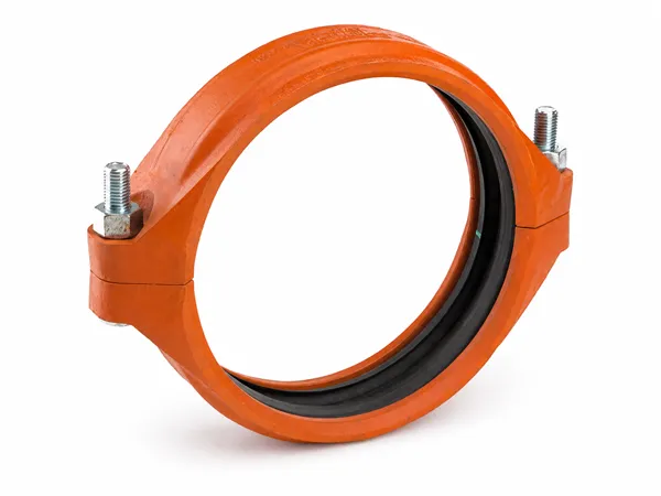Heavy duty rigid coupling on white background
