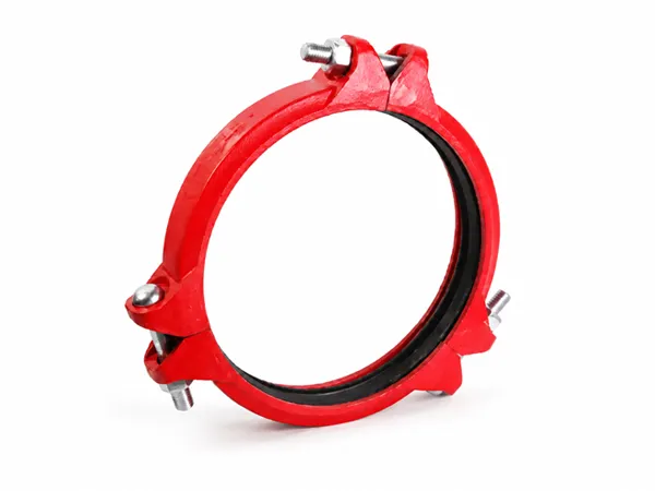 Heavy-duty flexible coupling on white background