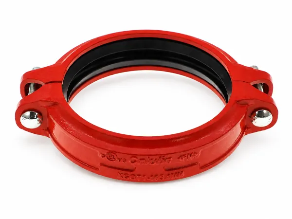 Quick rigid coupling on white background